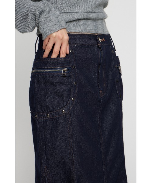 LAGUA GEM（ラグアジェム） デニムスカート STUDS POCKET DENIM