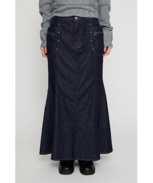 LAGUA GEM（ラグアジェム） デニムスカート STUDS POCKET DENIM