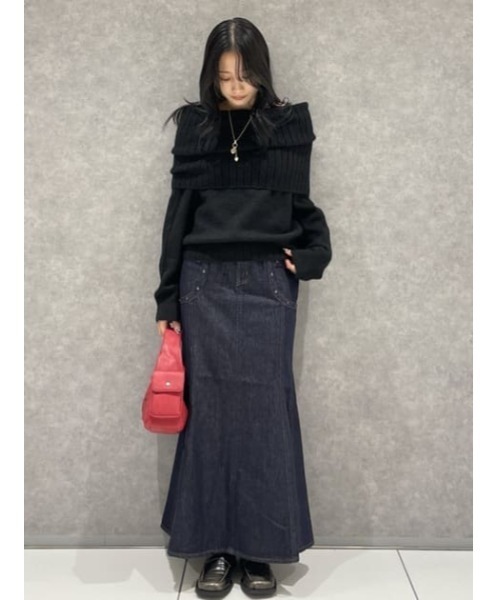 LAGUA GEM（ラグアジェム） デニムスカート STUDS POCKET DENIM