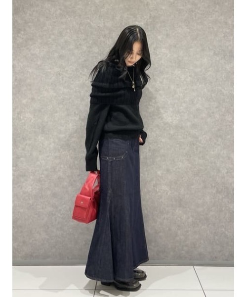 LAGUA GEM（ラグアジェム） デニムスカート STUDS POCKET DENIM