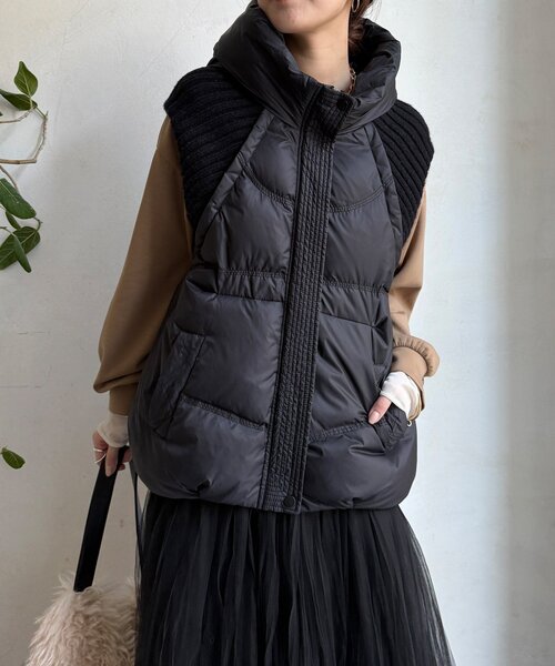 【かず】DWD ダウンベスト＆トミーニット TOMMY HILFIGER（トミー・ヒルフィガー） ダウンベスト ライトダウン