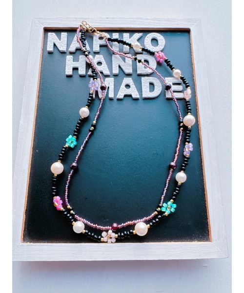 TONE（トネ） ネックレス 「NAPIKO」カラフル＆#9825;2連ビーズ