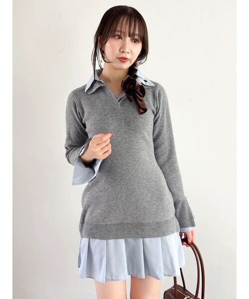 bibiy B. POLO KNIT 試着のみ PENELOPE COLLAR KNIT/159cm/着用サイズF｜Bibiy.