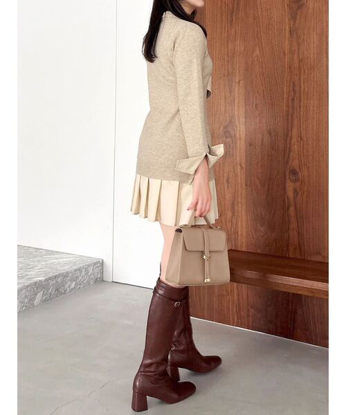 dazzlin　【POLO BCSコラボ】シャツレイヤードニットミニワンピース POLO BCS（ポロ・ビーシーエス） ワンピース 「POLO BCSコラボ」シャツ