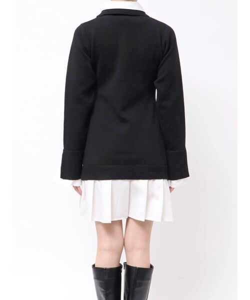 dazzlin　【POLO BCSコラボ】シャツレイヤードニットミニワンピース POLO BCSコラボ】シャツレイヤードニットミニワンピース ※BEIGE[品番
