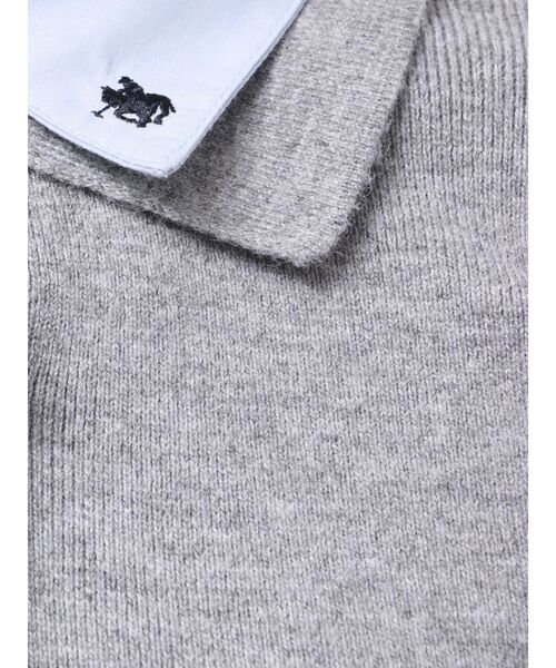 dazzlin　【POLO BCSコラボ】シャツレイヤードニットミニワンピース POLO BCS（ポロ・ビーシーエス） ワンピース 「POLO BCSコラボ」シャツ