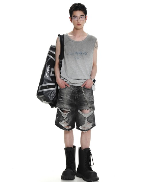 「MASONPRINCE」 デニムハーフパンツ M ブルー メンズの画像