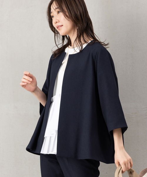 ROBEDECORA セットアップ 「洗えるウールタッチスーツ」Aライン