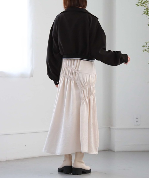 「archives」 ブルゾン MEDIUM ブラック レディースの画像3