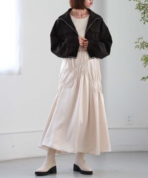 「archives」 ブルゾン MEDIUM ブラック レディースの画像4