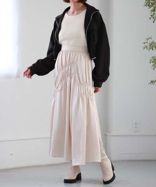 「archives」 ブルゾン MEDIUM ブラック レディースの画像5