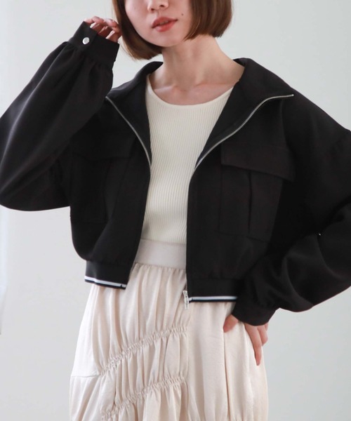 「archives」 ブルゾン MEDIUM ブラック レディースの画像7