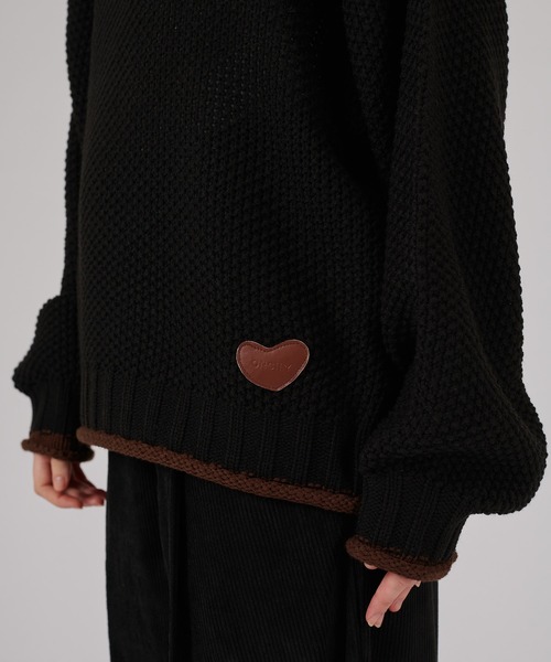 「ONCILY」 長袖ニット MEDIUM ネイビー メンズ_画像2