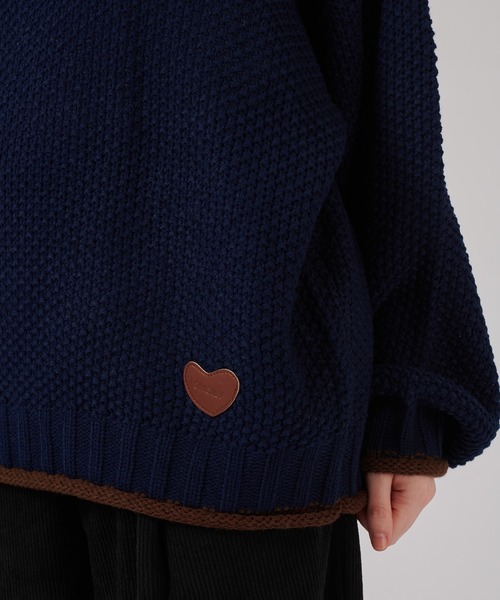 「ONCILY」 長袖ニット MEDIUM ネイビー メンズ_画像3