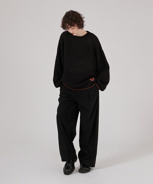 「ONCILY」 長袖ニット MEDIUM ネイビー メンズ_画像4