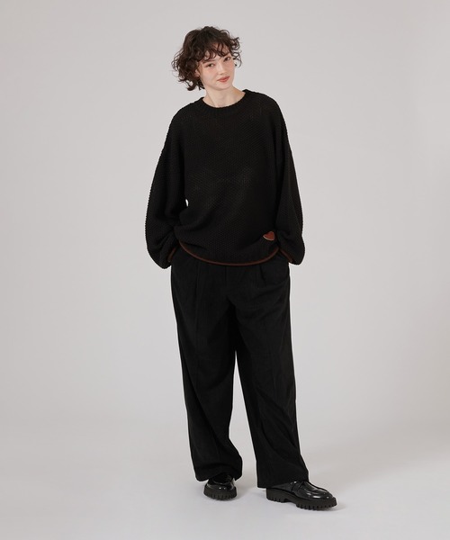 「ONCILY」 長袖ニット MEDIUM ネイビー メンズ_画像6