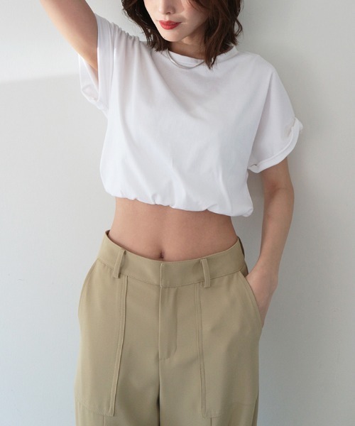 「AMBIENT」 半袖Tシャツ FREE ホワイト レディース_画像4