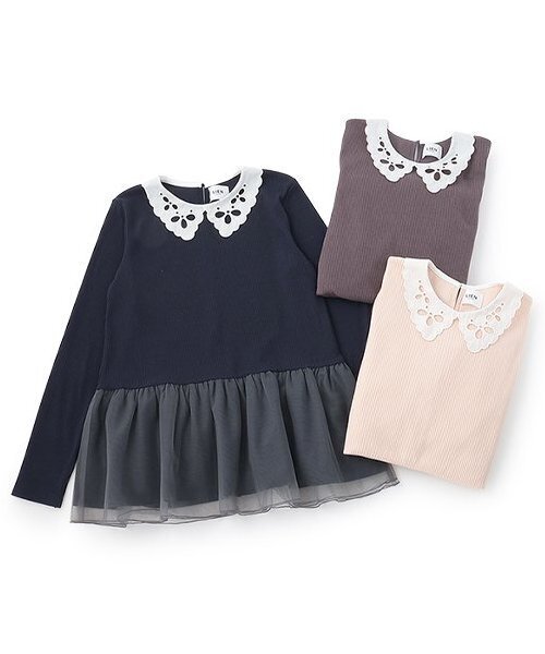 「petit main LIEN」 長袖カットソー FREE ネイビー レディース_画像9