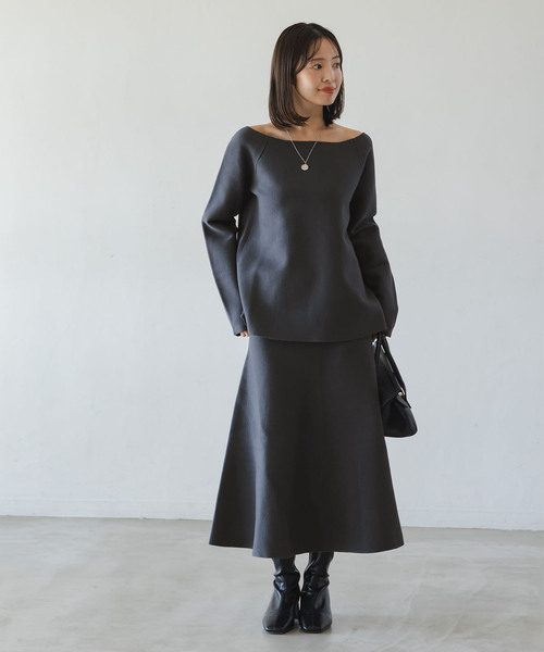 NOBLE（ノーブル） ニット セーター 「セットアップ対応」ボートネック