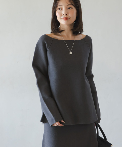 NOBLE（ノーブル） ニット セーター 「セットアップ対応」ボートネック