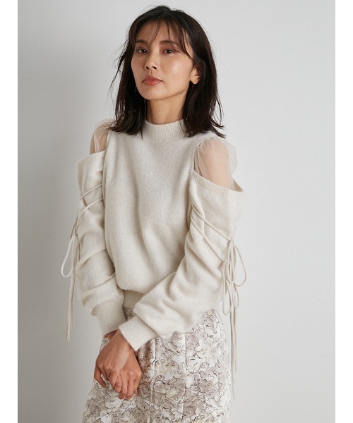 SNIDEL（スナイデル） 長袖ニット FREE グレー レディース : ZOZOTOWN