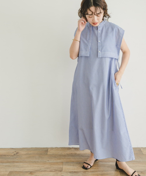 「ITEMS URBANRESEARCH」 コンビワンピース FREE チャコールグレー レディース_画像7