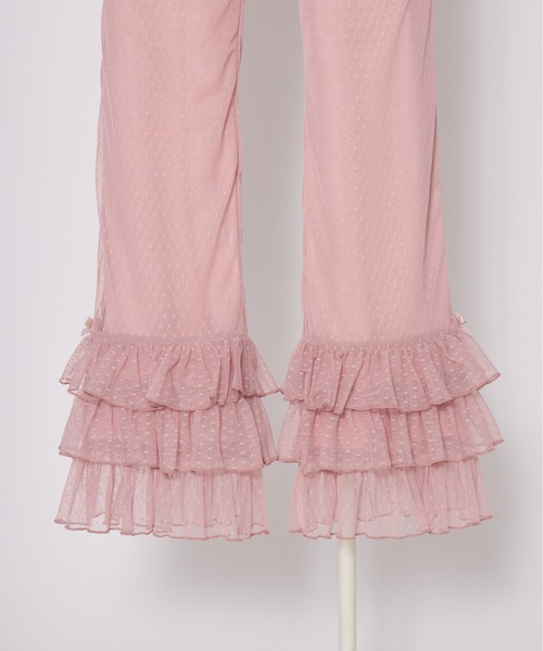 Fiorforte パンツ rose frill tulle pants レディース : ZOZOTOWN