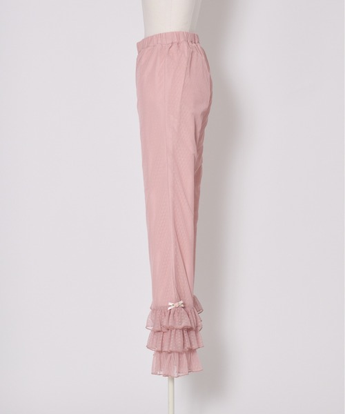 Fiorforte パンツ rose frill tulle pants レディース : ZOZOTOWN