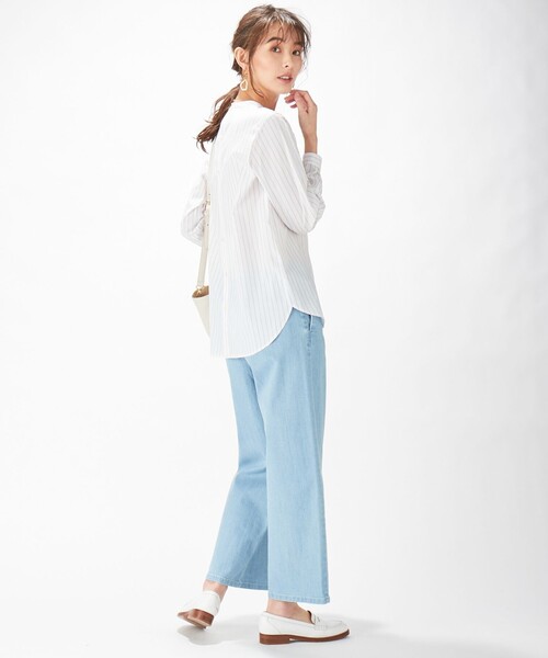 「J.PRESS」 長袖ブラウス 9 ホワイト レディース_画像5