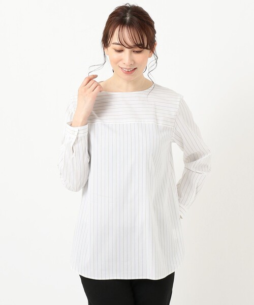 「J.PRESS」 長袖ブラウス 9 ホワイト レディース_画像8