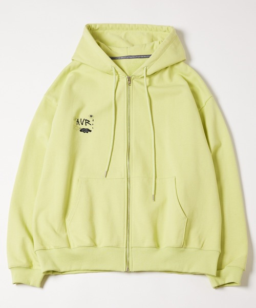 「AIVER」 ジップアップパーカー SMALL ブラック メンズ_画像5