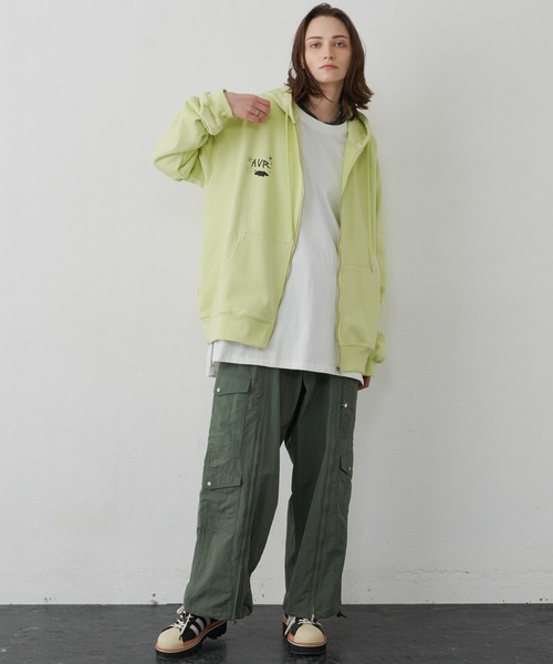 「AIVER」 ジップアップパーカー SMALL ブラック メンズ_画像7