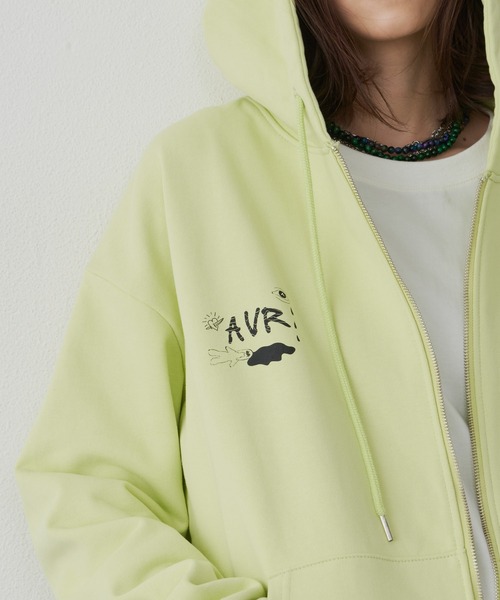 「AIVER」 ジップアップパーカー SMALL ブラック メンズ_画像8