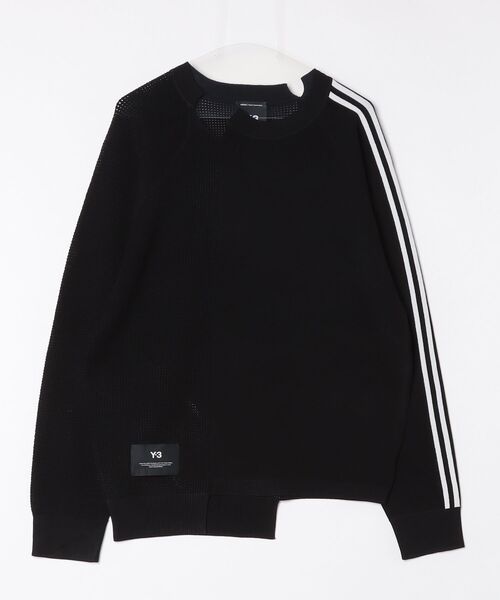 新品 Y-3 ワイスリー W CLASSIC SHEER ニット ロゴセーター Y-3 セーター ニット LOGO KNIT SWEATER メンズ レディース : ZOZOTOWN