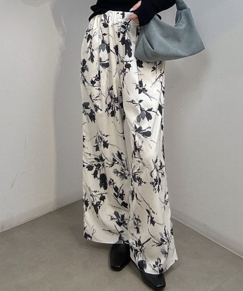 STYLEMIXER（スタイルミキサー） ワイドパンツ パンツ フラワー