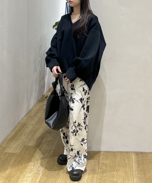 STYLEMIXER（スタイルミキサー） ワイドパンツ パンツ フラワー