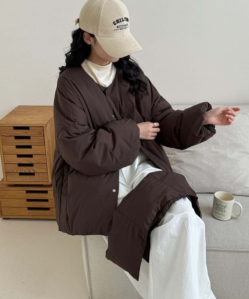 「BANICO」 ダウンジャケット FREE オフホワイト レディース_画像9