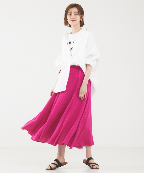 「abahouse mavie」 フレアスカート フリー ブラック レディース_画像2