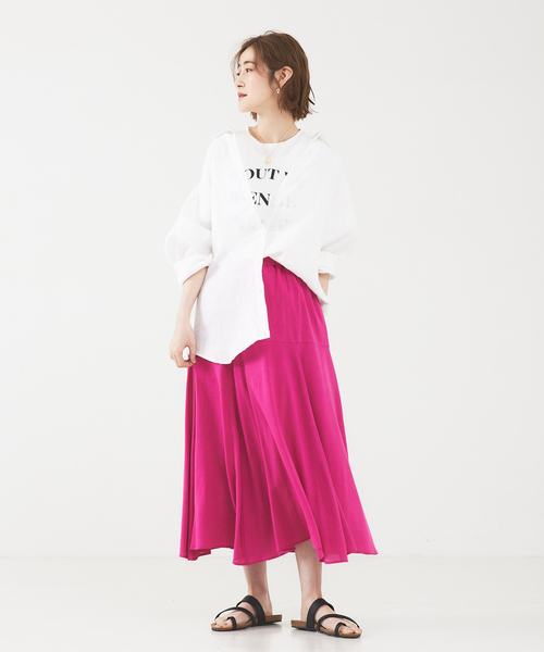 「abahouse mavie」 フレアスカート フリー ブラック レディース_画像3