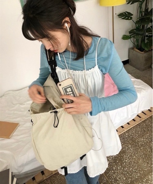 「almo」 キャミソールワンピース FREE ホワイト レディース_画像4