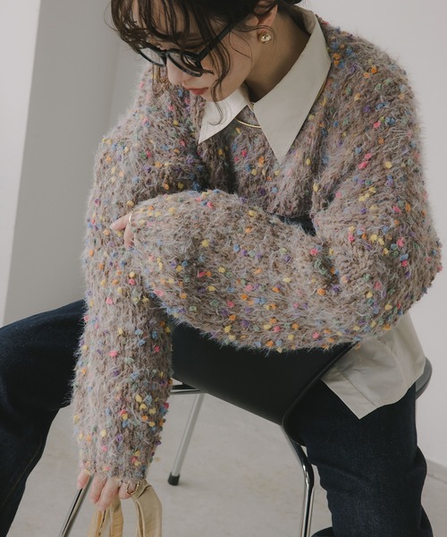 「210nouve」 長袖ニット FREE ベージュ レディース_画像9