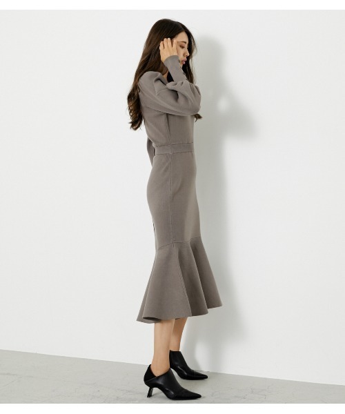 「rienda」 ニットワンピース MEDIUM ライトベージュ レディース_画像3