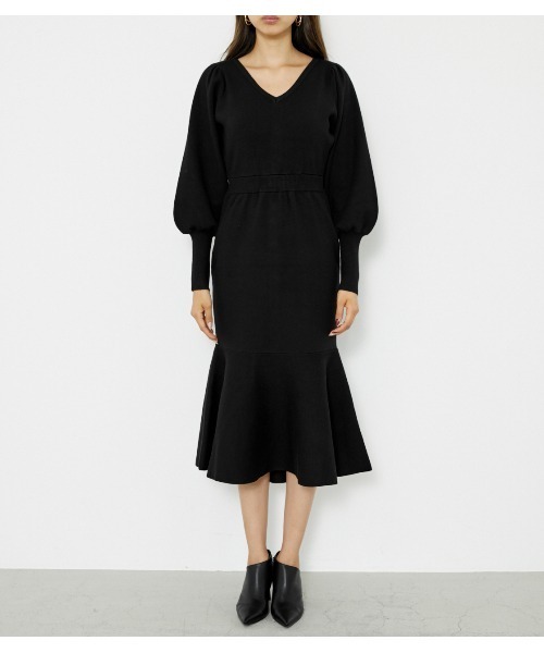 「rienda」 ニットワンピース MEDIUM ライトベージュ レディース_画像6