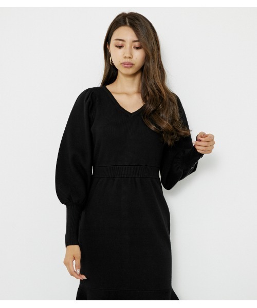 「rienda」 ニットワンピース MEDIUM ライトベージュ レディース_画像8