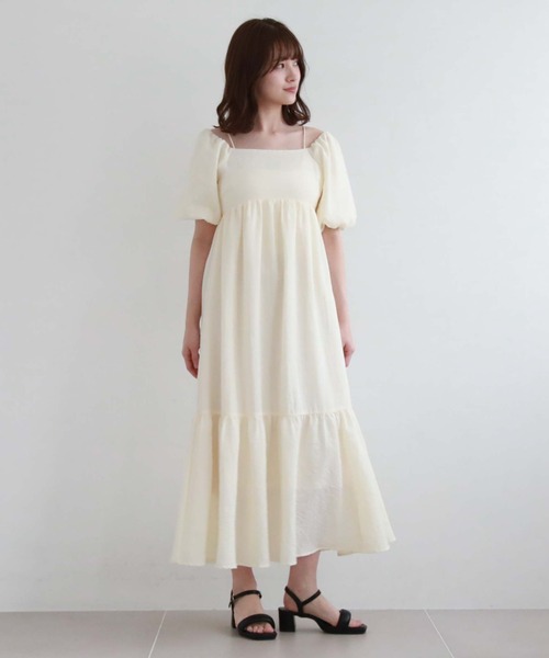 「archives」 半袖ワンピース MEDIUM ブラック レディース_画像5