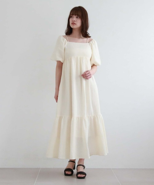 「archives」 半袖ワンピース MEDIUM ブラック レディース_画像6