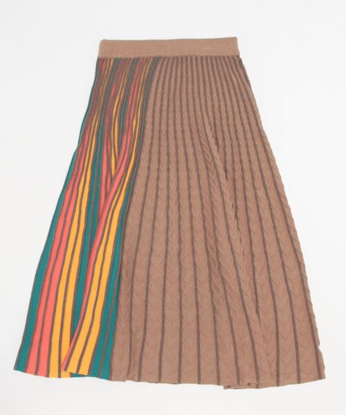 「FRAPBOIS」 ニットスカート 1 ベージュ レディース_画像2