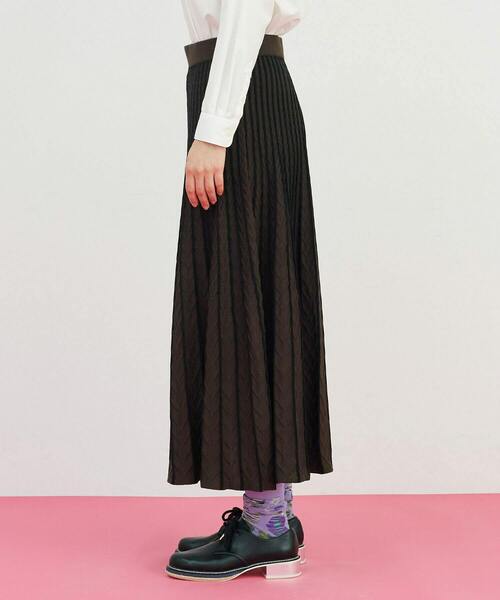 「FRAPBOIS」 ニットスカート 1 ベージュ レディース_画像3