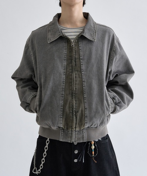ブルゾン アウター Faded Center-Switch Work Jacket / フェーデット