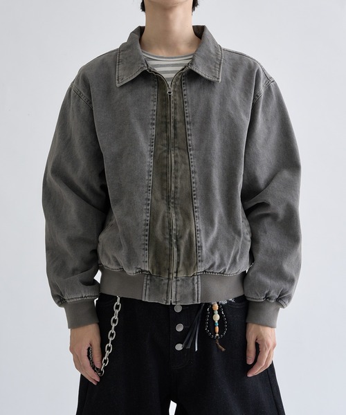 ブルゾン アウター Faded Center-Switch Work Jacket / フェーデット